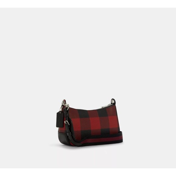 Coach Jes Baguette Crossbody With Buffalo Plaid Print - Picture 2 of 5